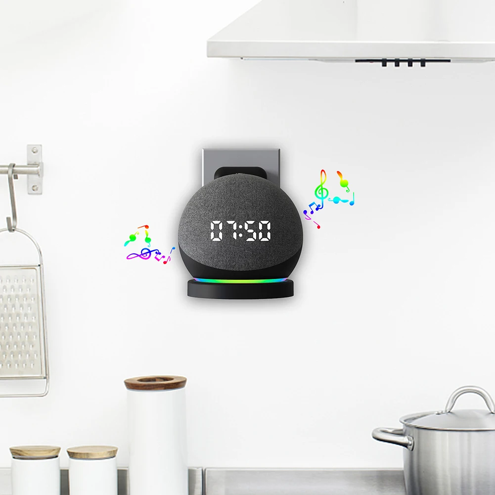 Amazon Speaker Echo Pop - Пластиковый настенный держатель для динамика, прокладка